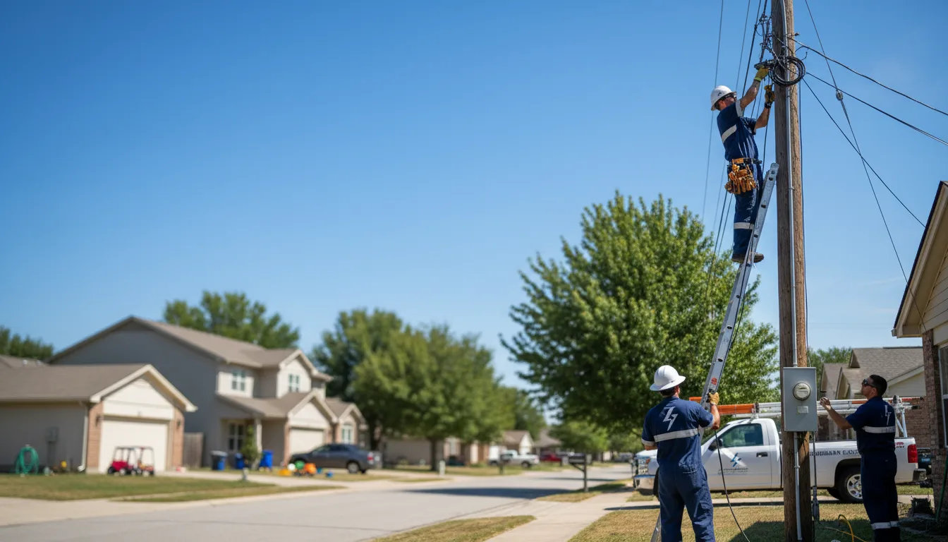Residential electrician providing installation services in Charles City, IA